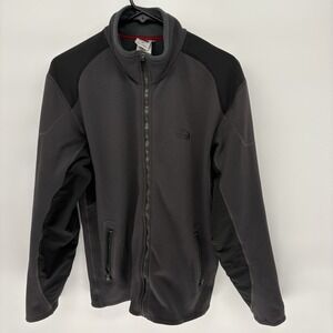 The North Face TKA Stealth Grey Black Full Zip Jacket Textured Active Men Medium